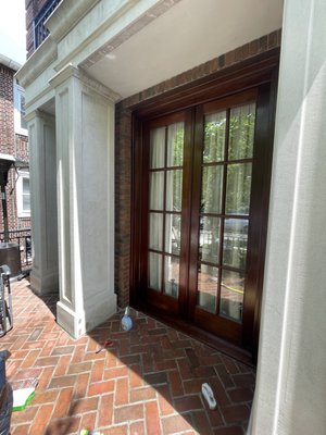 French door staining