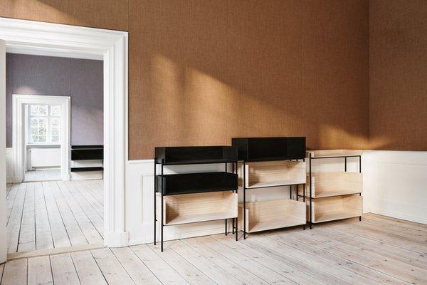 Unique stacking and changable shelf solutions by Skagerak Denmark.