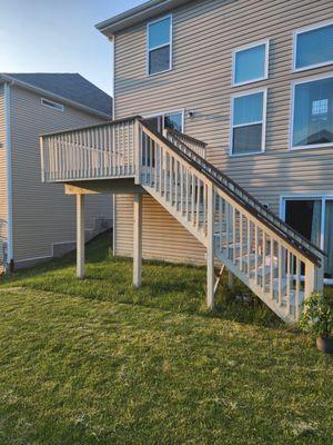 Deck we pressure washed and stained