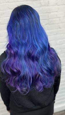 ツ (Cool Girl Hair) - blue+purple