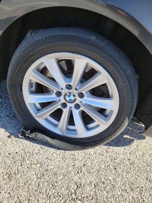 Flat tire on the side of the road!