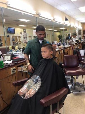 Thankful i found this barbershop ! Son look good and handsome. Thumbs up 10 times Best haircut ever