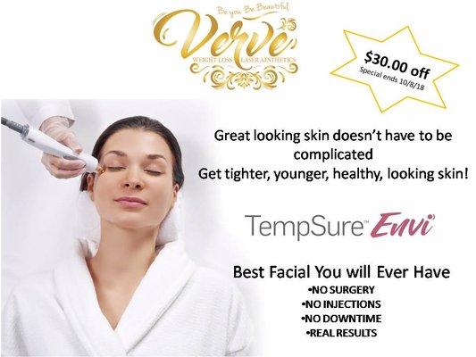 $30.00 off tempsure 10/8/18 don't miss this special ! get better softer smoother flawless skin !