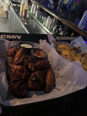 Wings Wings and cheese fries