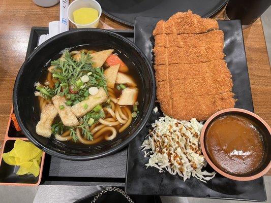 A24. Pork Katsu Udon Noodle Set (a lot of food -- can probably feed at least 2 people)