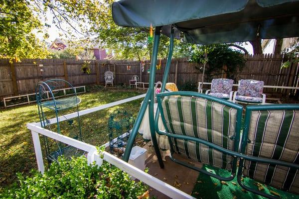 A Resident's duplex backyard (photo by written permission to publish)