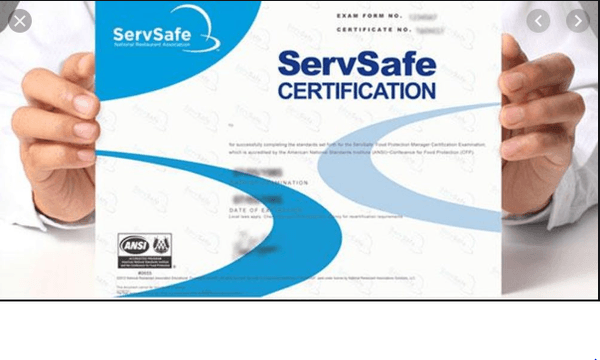 ServSafe Food Safety Manager Certificates!