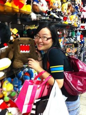 I didn't know that I wasn't suppose to take pictures in the store. This is domo and me!