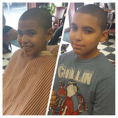 $14 kids haircuts. Pablo did an excellent job!