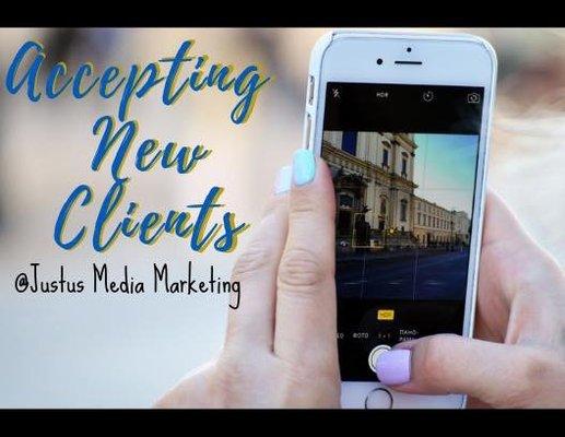 Now Accepting New Clients! Need Marketing assistance? Email Us for a FREE CONSULTATION JustusMedia11@gmail.com