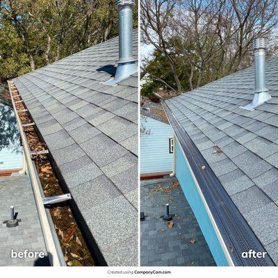 If you're having trouble keeping your gutters clean and debris free ask us about our gutter screens.