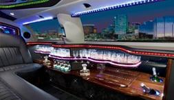 Eight passenger limousine interior