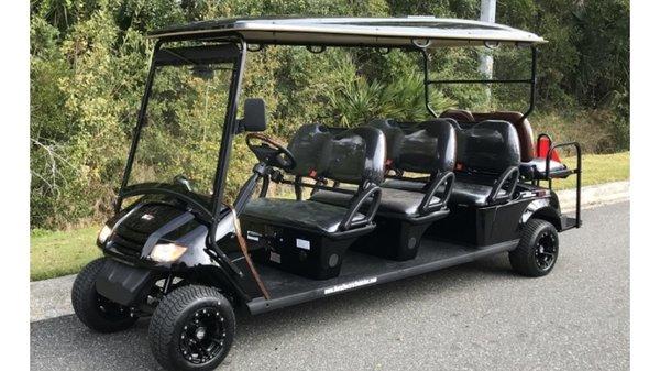 Come tour on our 8 seat golf cart