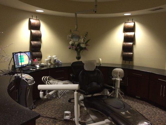 Main treatment room with massaging chair