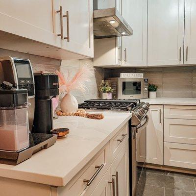 Our new beautiful kitchen with new appliances ( full remodel)