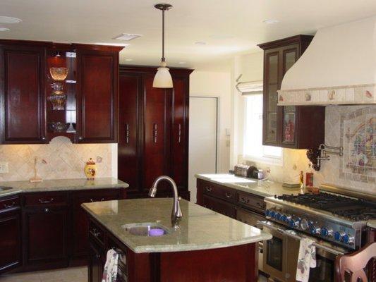 Custom Cherry Wood Kitchen