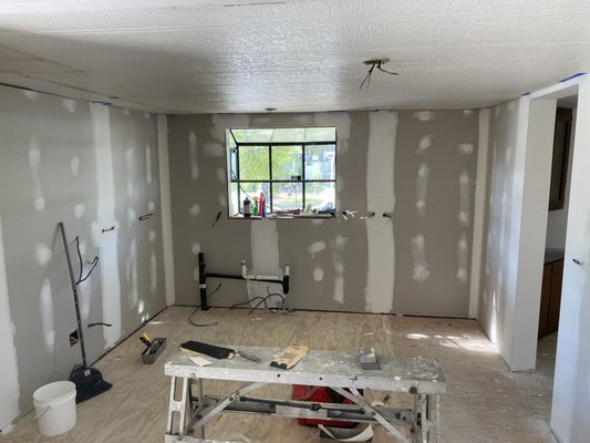 New Drywall in kitchen