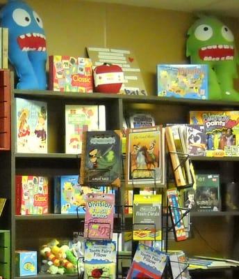 Great Kids section! New games and art supplies ! Gently used books