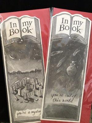 18 styles of greeting cards that perforate to become bookmarks