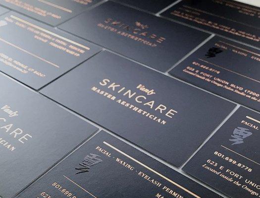 Copper Foil Stamping Business Cards