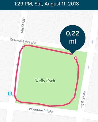 Short walk around perimeter of park