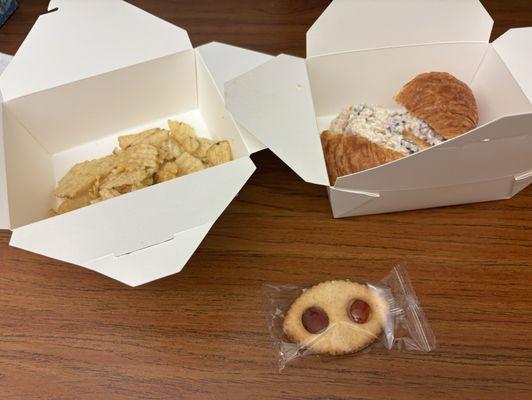 Chicken Salad Sandwich & strawberry cookie