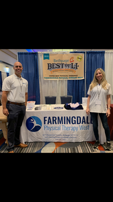 Our DPT Vincenzo and one of our PTA's Kim at the Over 50 Fair, 2019