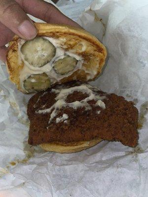 Scorching crispy chicken sandwich