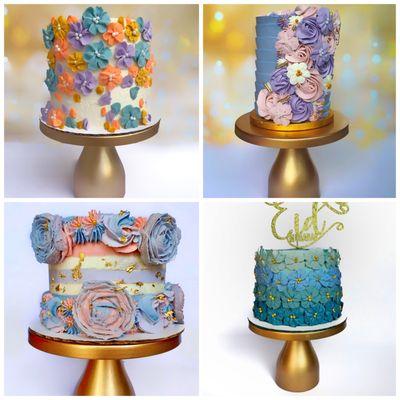 Cakes starting at $50 with custom designs and flavors