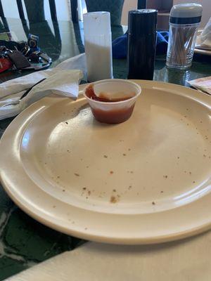 Empty plate cause the food was so good