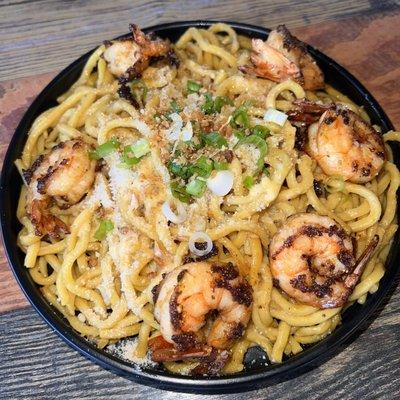 Garlic Noodles with Shrimp