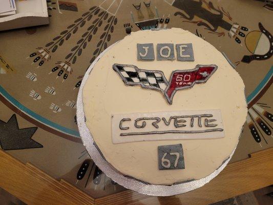 Fun cake for a Corvette owner