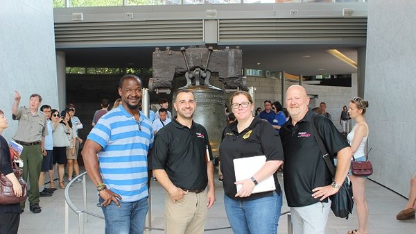 ISG protecting our historic landmarks, The Liberty Bell with Clients from Independence Historical Trust