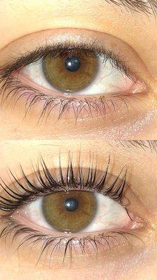 Lashlift and tint. Certified lash artist at Hiams Touch done by Melanda. No mascara- no lash extensions- no eye lash curler.