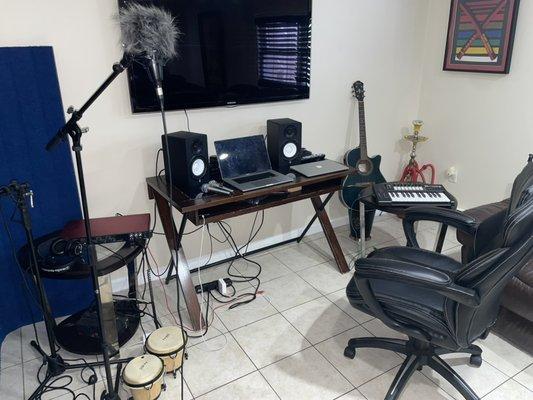 Professional recording studio overview