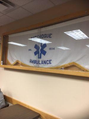 This is the flag used by the ambulance as a banner