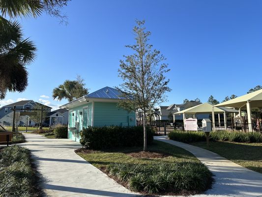 Playground and restrooms