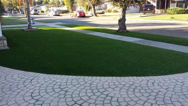 completed turf installation that resulted with the best lawn in the neighborhood