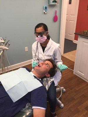 The dentist at the dentist!