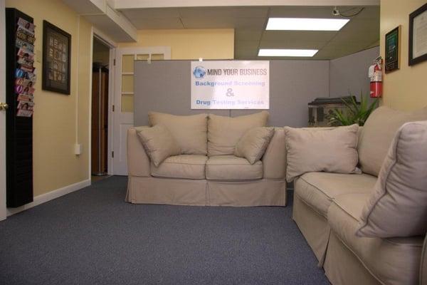 MYB's drug testing facilities offer comfortable waiting areas, clean amenities, and convenient hours