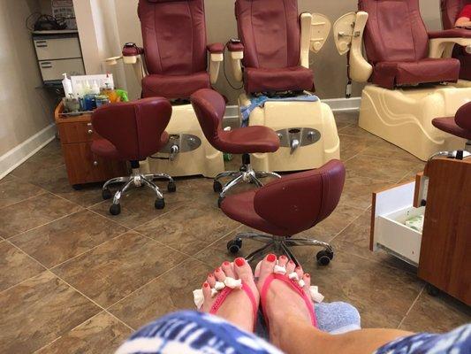 Loved the pedicure with paraffin wax ($30)