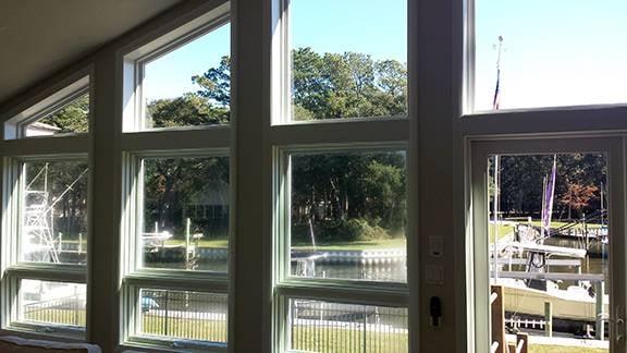 Looking out of sunroom after installation of Huper Optik tint.