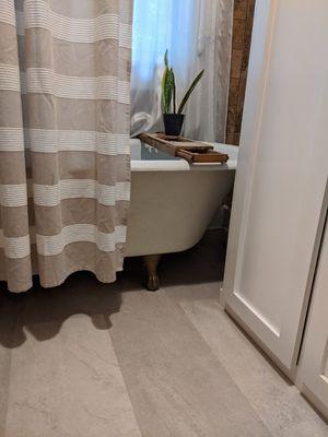 Luxury Vinyl Tile Job in Bathroom