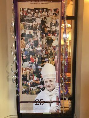 The photo board made for this most high servant of God.