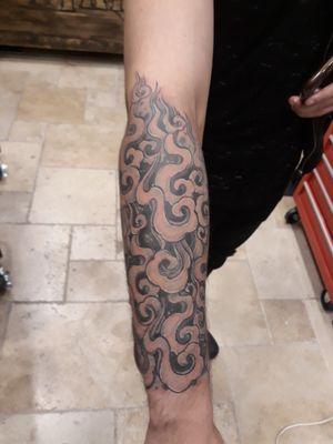 Asian Cloud Tattoo by Tim Baxley