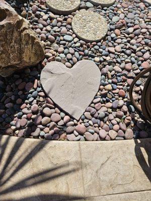 Heart  shaped paver. $27