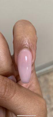 Nail that has uneven side.