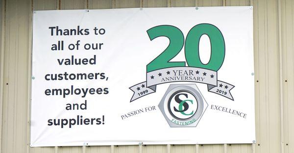 Celebrating 20 years of business