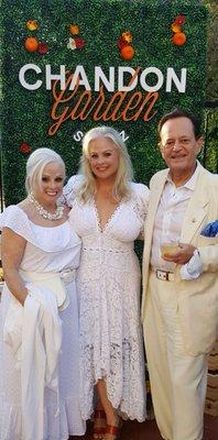 Attending the Summer White Party with the University  Club of Santa Barbara Club members