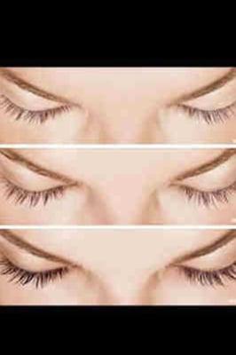 Royal Aesthetics Eyelash growth serum. Before use, after 4wks, after 8wks.